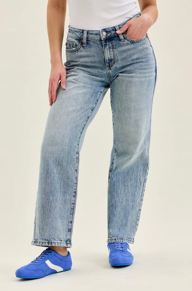 Judy Blue - Allison Mid Rise Straight Denim (Petite)