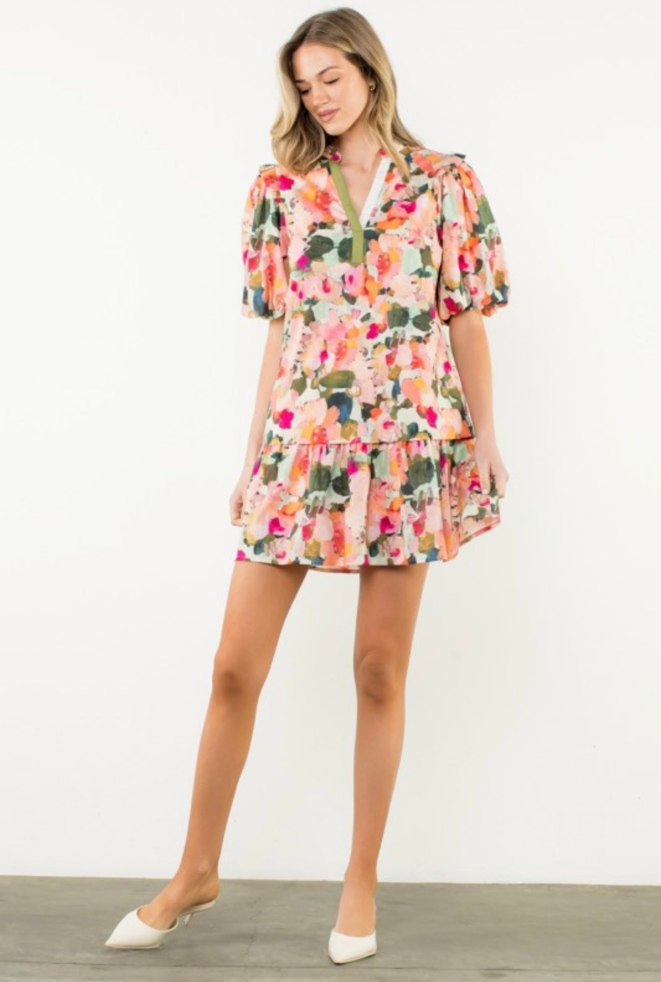 Avery Puff Sleeve Mini Dress
