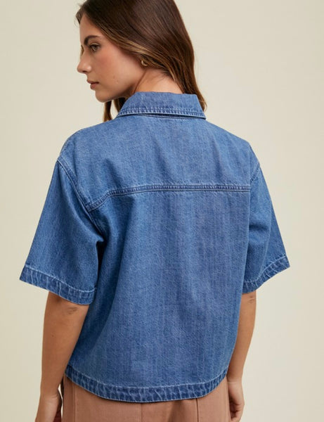 Arbor Ct Pocket Top - Denim