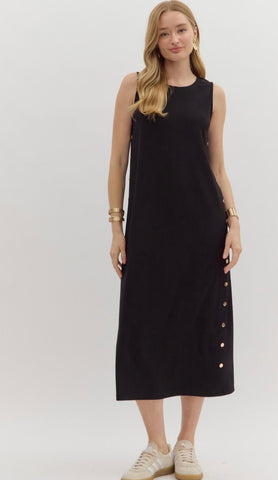 Delilah Midi Dress - Black