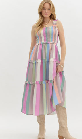 Everglades St Midi Dress - Pastel