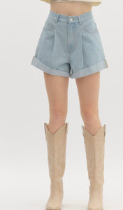 Finch St Denim Shorts - Light Denim