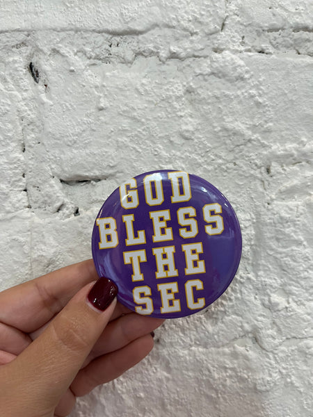 Signed by Abby - LSU Game Day Buttons