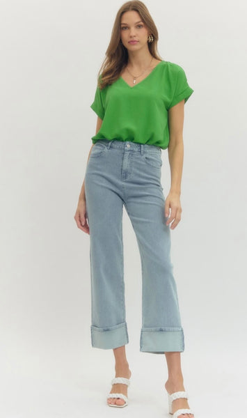 Melanie S/S Bodysuit - Green