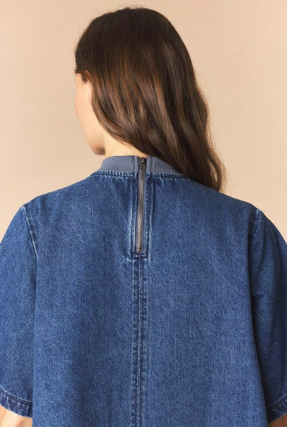 Football Season Denim Miini Dress
