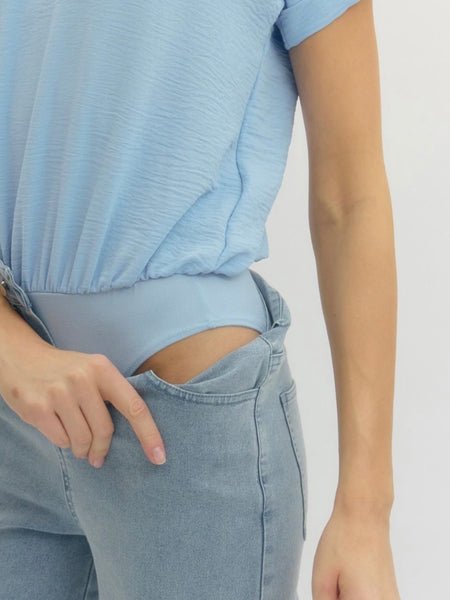 Melanie S/S Bodysuit - Blue
