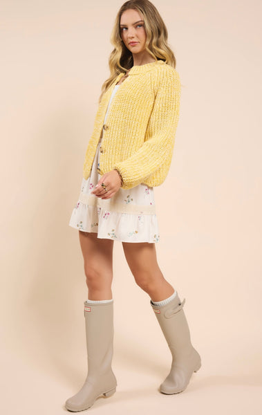 Sadie & Sage - Sunroof Cardigan - Lemon