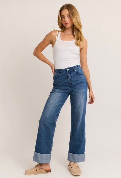 Chestnut Dr High Waisted Cuffed Denim