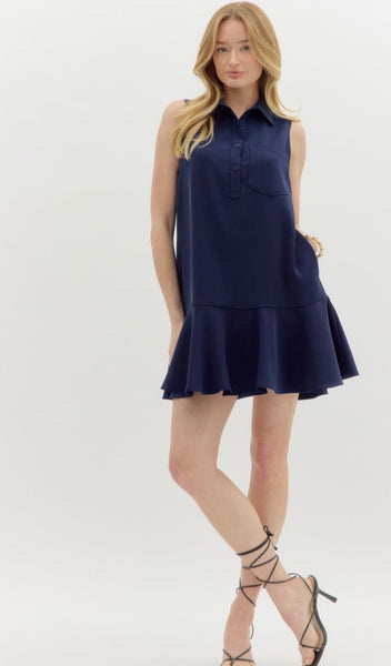 Madison Mini Dress - Navy