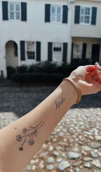 Words for a Season - Bride Calligraphy Temp Tattoo