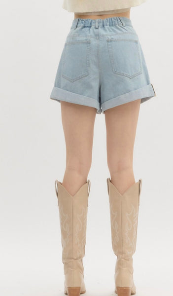 Finch St Denim Shorts - Light Denim