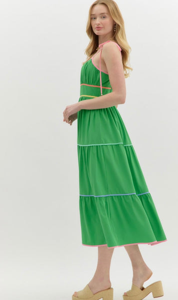 Amelia Midi Dress - Kelly Green