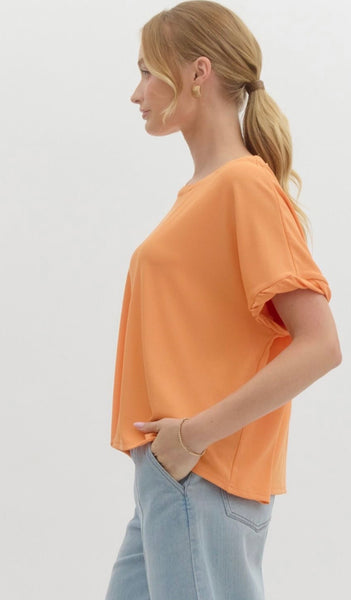 Cecilia S/S Top - Orange