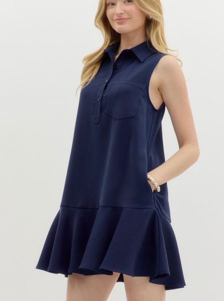 Madison Mini Dress - Navy