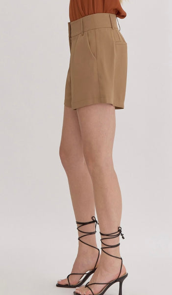 Ruby Trouser Shorts - Camel