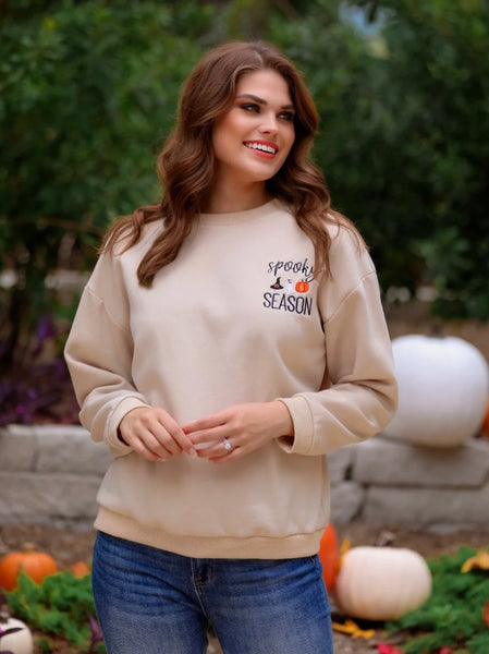Spooky Season Embroidered Sweatshirt