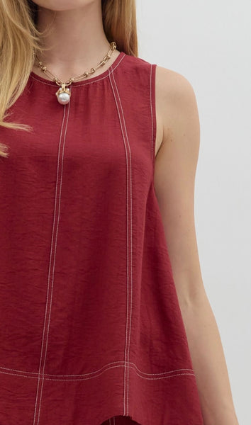 Leah Short Set - Garnet