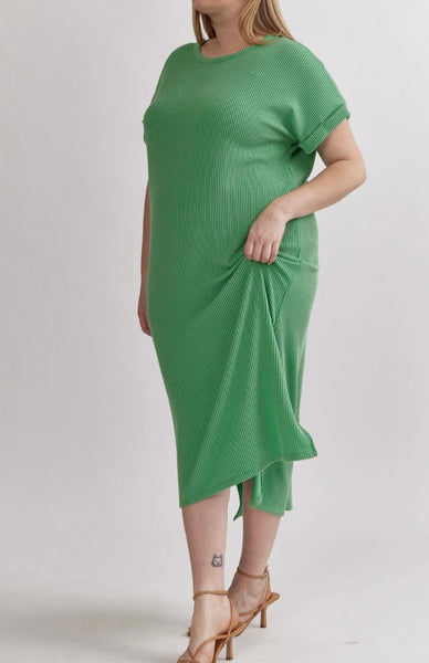Pennsylvania Ribbed Dress - Jade