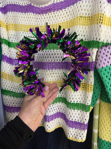 Mardi Gras Tinsel Headband