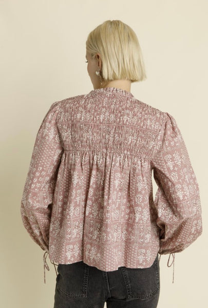 Aureum - Pines Village Smocked Top