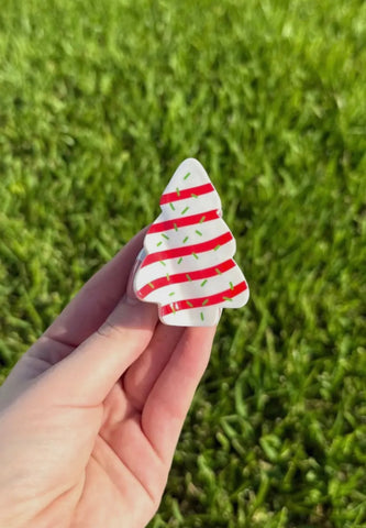 [PREORDER] Christmas Tree Cake Custom Claw Clip - Mini