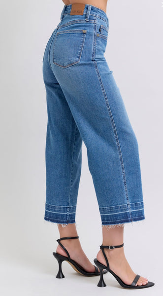 Judy Blue - High Waisted Wide Leg Crop Denim