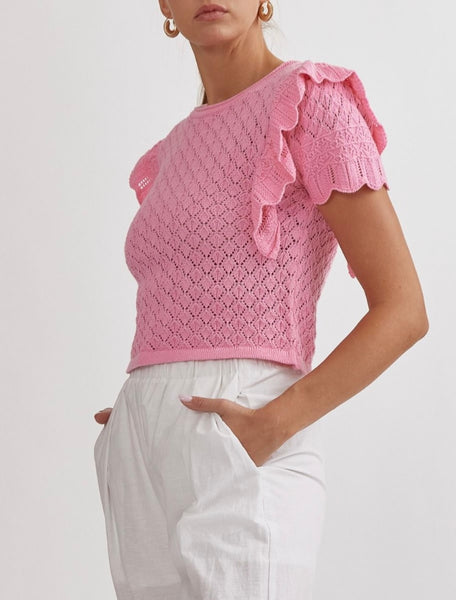 Africa Knit Top - Candy Pink