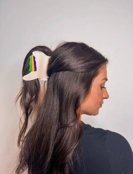 Mardi Gras Boot Claw Clip