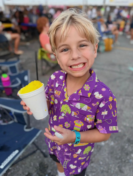 [PREORDER] Kids Mardi Gras Icons Hawaiian Shirt