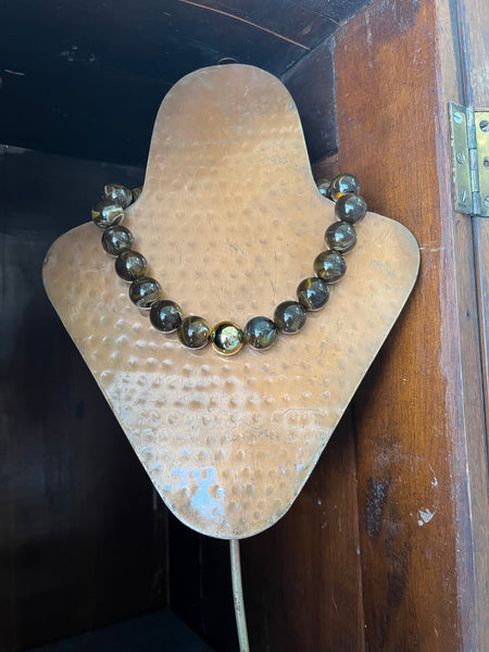 Celestine Beaded Necklace - Brown