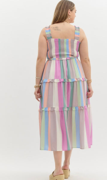 Everglades St Midi Dress - Pastel