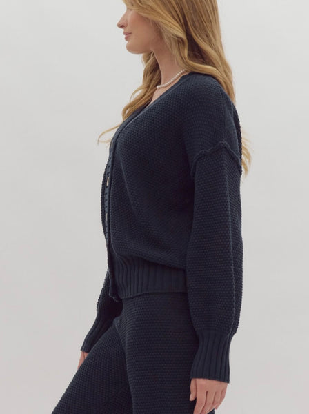 Cambridge St Cardigan & Pant Set - Navy