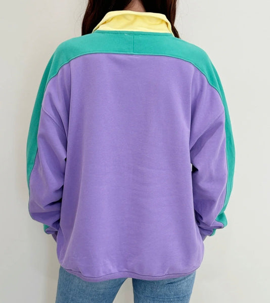 Mardi Gras Pastel 1/4 Zip Sweatshirt