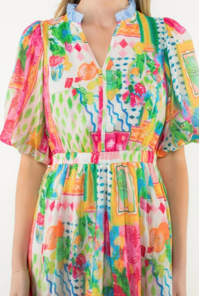 Zoe Puff Sleeve Maxi Dress