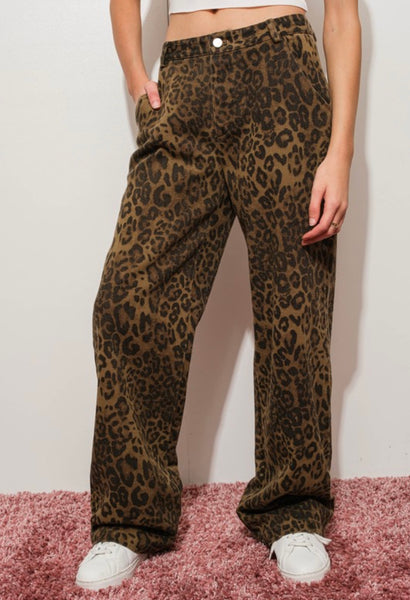 Access Road Leopard Print Pants