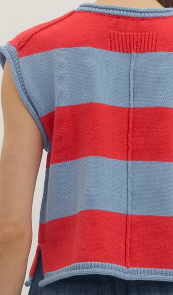Ailani Sweater Top - Red