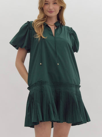 Serenity Mini Dress - Hunter Green