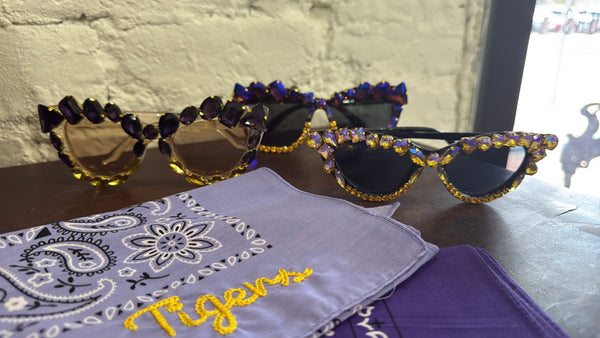 LSU Game Day Rhinestone Sunglasses