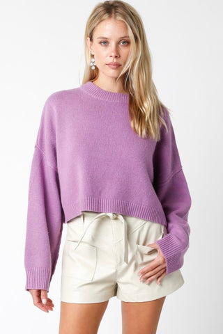 Cindy Sweater Top - Lavender