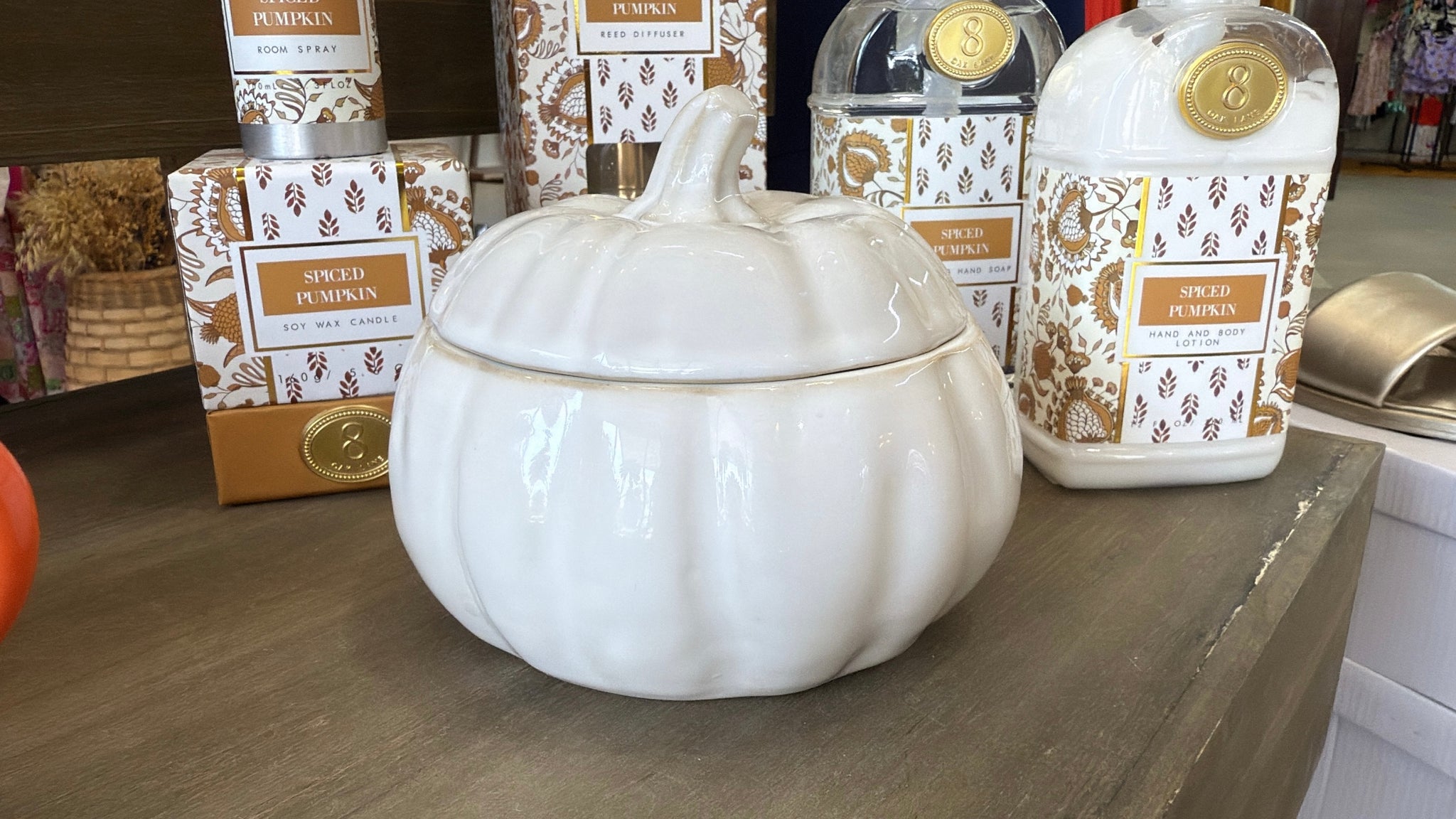 Southern Lights Candles - Ceramic Pumpkin
