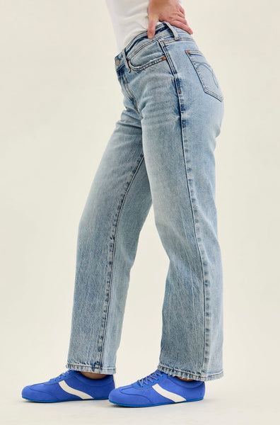 Judy Blue - Allison Mid Rise Straight Denim (Petite)