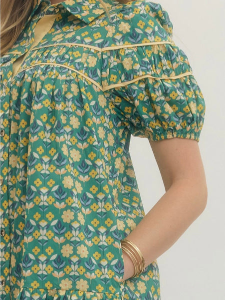 Juliette Mini Dress - Green
