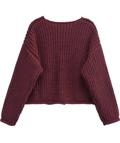 Bayou Castine Dr Cardigan - Burgundy