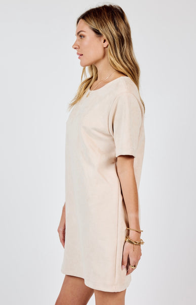 Sadie & Sage - Corwin St Faux Suede Dress - Cream