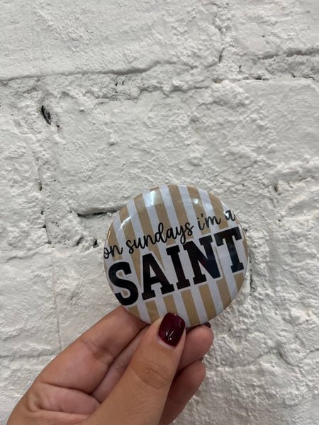 Signed by Abby - Saints Game Day Buttons (Large)