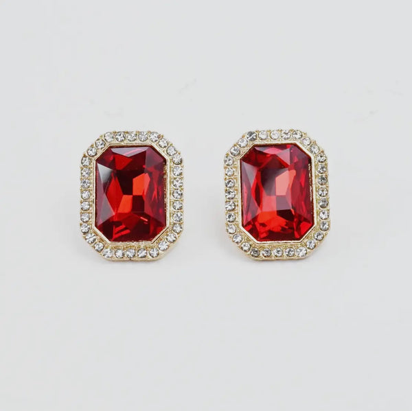 [PREORDER] Simply Holiday Stud Earrings - Red