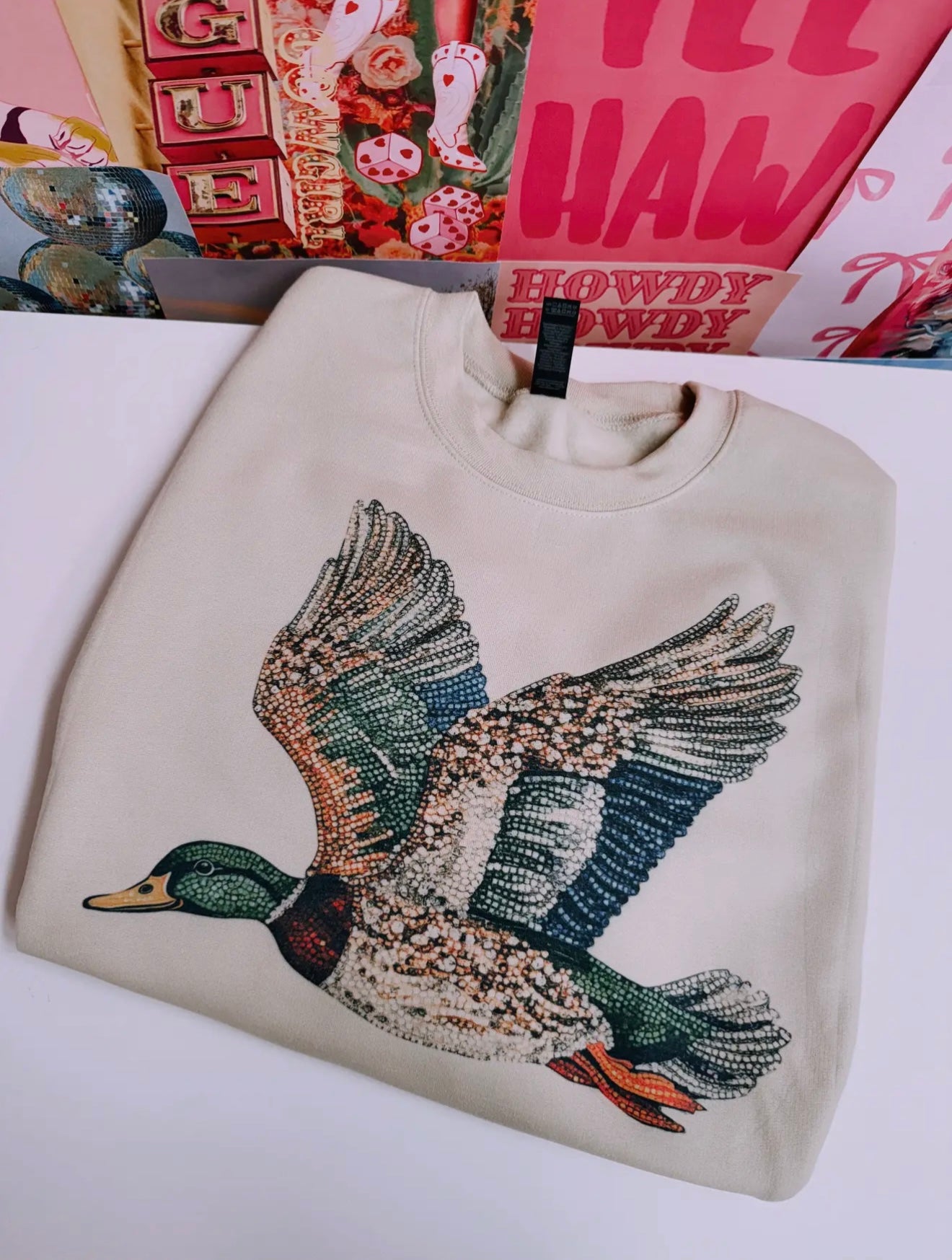 [PREORDER] The Bedazzled Duck Sweatshirt - Sand