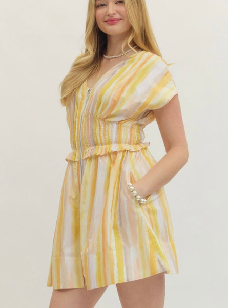 Aubrey Dress - Gold Yellow