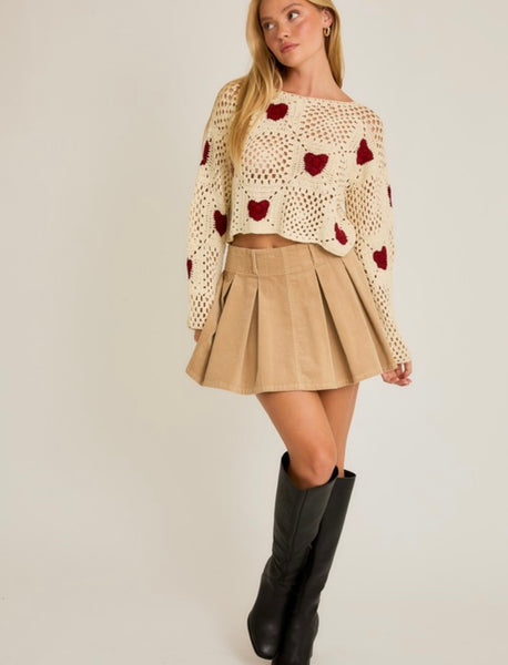 Chris St Crochet Sweater Top