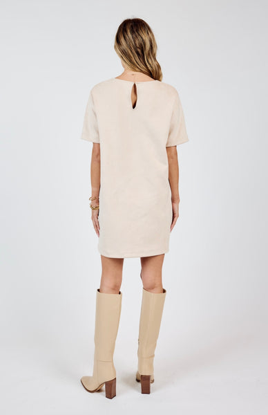 Sadie & Sage - Corwin St Faux Suede Dress - Cream